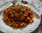 A picture of step 7 of Spicy Peri peri American vegetable pasta masala.