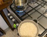 A picture of step 1 of Coconut Milk Rice.