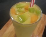 รูปขั้นตอนการทำที่ 2 ของ Musk Melon 💚 Mango Smoothie แตงไทย 🥭อกร่องสมูทตี้