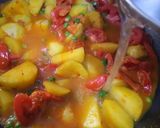 A picture of step 7 of Mattar aloo.