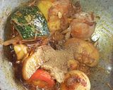 A picture of step 8 of Katla fish with baby pumpkin/ kochi kumdo diye katla machher jhol.