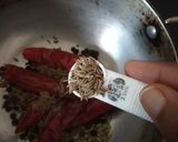 A picture of step 3 of Chettinad chicken fry.