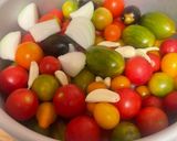 A picture of step 1 of Creamy tomato and garden vegetable soup.