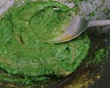 A picture of step 3 of Palak paneer.