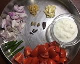 A picture of step 1 of Egg Hara Masala.