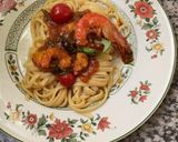 Une image de l'étape 6 de 🍃Spaghetti 🍝 gambas 🦐sauce🌶️🧄arrabiata 🦞.