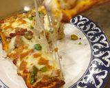 A picture of step 3 of Chicken fajita pizza 🍕.