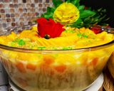 A picture of step 4 of Mango Bread pudding.
