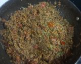 A picture of step 4 of Bitter gourd Staffing Mutton mince.