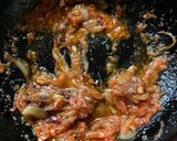 A picture of step 5 of Stuffed Karele or Bitter Gourd with Chicken Qeema in Kashimiri style.
