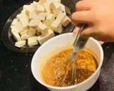 A picture of step 1 of Chilli masala tofu (healthy stated).