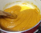 A picture of step 5 of Mango mysore pak.