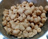 A picture of step 1 of Soya chunks Manchurian.