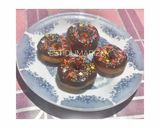 Foto langkah ke 10 dari resep Donat Coklat ceria.