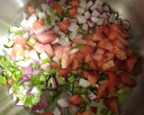 Foto del paso 3 de la receta: Albóndigas de carne picada con patata y pimientos fritos