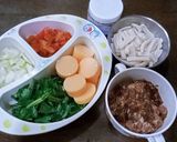 รูปขั้นตอนการทำที่ 2 ของ ซุปมักกะโรนี,หมูสับ,เต้าหู้ไข่ - คีโต