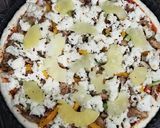 A picture of step 4 of Pizza with pineapple chunks by azmat #eid k pakwan.