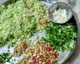 A picture of step 1 of Veg. manchurian.