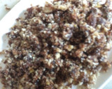 A picture of step 2 of Khoya Modak stuffed with Dates&Nuts.