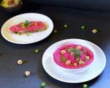 A picture of step 7 of Beetroot Hummus.