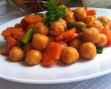 Foto langkah ke 3 dari resep Bola-Bola Ayam Udang Asem Manis.
