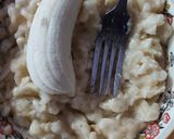 A picture of step 10 of Chick pea and banana pancakes with peanut butter spread.