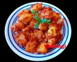 A picture of step 4 of Potatoes in Chettinand Masala.
