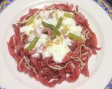 Foto del paso 5 de la receta: Masa fresca! espaguetis de beterraga con salsa gorgonzola!!