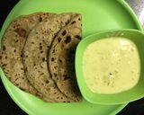 A picture of step 6 of Matar paratha.