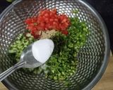 A picture of step 2 of Onion Tomato Masala Papad Sandwich.