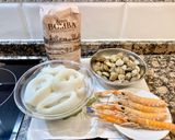Foto del paso 1 de la receta: “ Arroz meloso” con anillas de pota