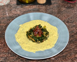 Foto del paso 5 de la receta: Acelgas con puré de verduras y jamón crunchy