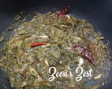 A picture of step 4 of Andhra Gongura Chutney.