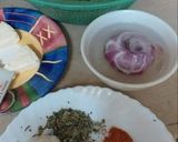 A picture of step 1 of Palak paneer.