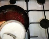 A picture of step 2 of No bake Raspberry cheese cake.