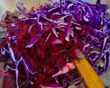 A picture of step 6 of Wilted red velvet salad served with coconut cream.