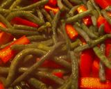 A picture of step 1 of Creamy carrots and green beans.