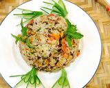 Hình bước làm 9 của món Khô cá Sặc chiên cơm hai màu