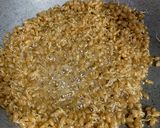 A picture of step 3 of Nishaaste ka Halwa(Soaked Whole wheat flour Sheera).