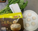 A picture of step 1 of Jade Egg Drop Soup with Soup Dumplings.