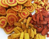 A picture of step 19 of Coconut's Colourful mathri and namakpare.