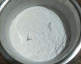 A picture of step 1 of Eggless Marble Cake.
