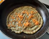 A picture of step 4 of Moong dal chilla.