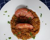 A picture of step 4 of Prawn Risotto with Bisque.