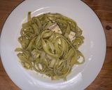 Foto del paso 10 de la receta: Fettuccini verde con pollo