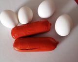 Foto del paso 1 de la receta: Huevos revueltos con salchicha para asar