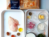 Chicken fettuccine pasta in white sauce