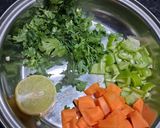 A picture of step 2 of Pomegranate salad.