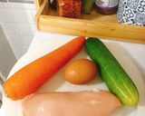 Hình bước làm 1 của món Bún trộn eatclean