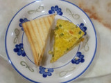 Sweet potato frittata and toasted bread